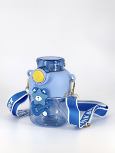 Бутылочка для воды Yes-Water Медведь с гитарой 520 мл (голубой)