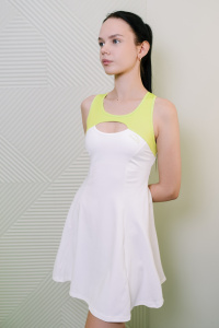 Теннисное платье-топ женское Vinner (белый/пастельно-зеленый) 