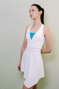 Теннисное платье женское Vinner ассиметрик WD02 (белый/лакшери) 