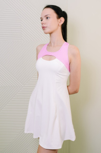 Теннисное платье-топ женское Vinner (белый/сиреневый) 