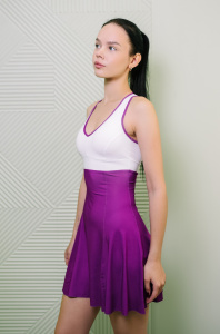 Теннисное платье женское Vinner WD01 (белый/сливовый) 