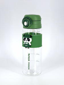 Бутылочка для воды Yes-Water пластик Панда 650 мл (зеленый)