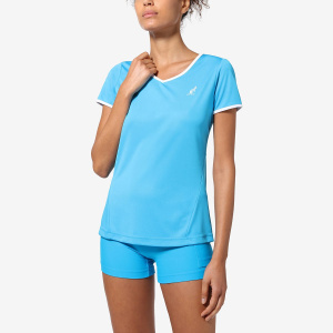 Теннисная футболка женская Australian SLASH ESSENCE ACE (голубой 605)