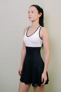 Теннисное платье женское Vinner (белый/черный) 