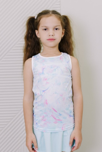 Теннисная майка для девочки VINNER (принт голубой)