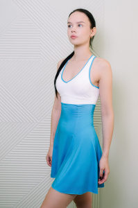 Теннисное платье женское Vinner WD01 (белый/бирюза) 