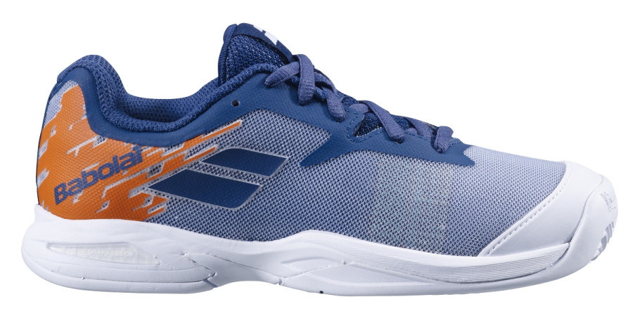 Кроссовки детcкие Babolat Jet Clay (белый/ярко оранжевый,размер 36 (UK 3.5))